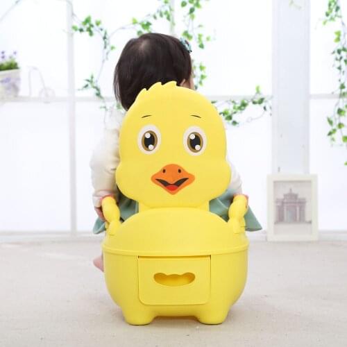 Baby Potty Toilet Training Seat Portable Cartoon Chicken Child Potty Trainer Kids Travel Baby Potty Chair For Free Potty Brush