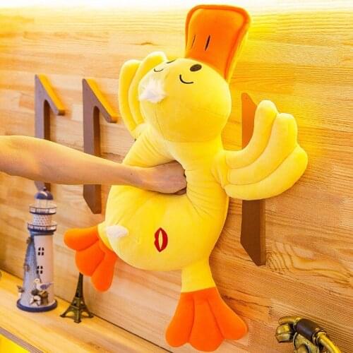 Dorimytrader Big Cartoon Duck Plush Toy Stuffed Soft Animal Yellow Duck Pillow Doll 70cm 28inches Friends Children Gift DY61651