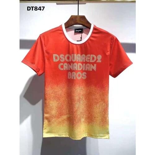 Dsq2 Mens Letter Short Sleeve T-Shirt Top DT847