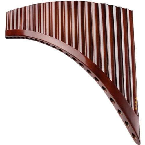 Professional musical instrument romania pan flute 25 pipes 22 pipes romanian base holder panflute C F G key