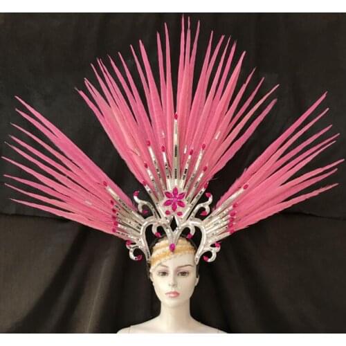 Latin dance Samba accessories Fashion exquisite headdress feathers Delicate dance shows accessories