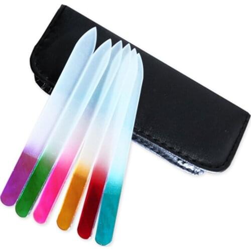 Fashion Nail File Durable Crystal Glass Nail Art Manicure Device Tool File for Women Girl Professional Polishing