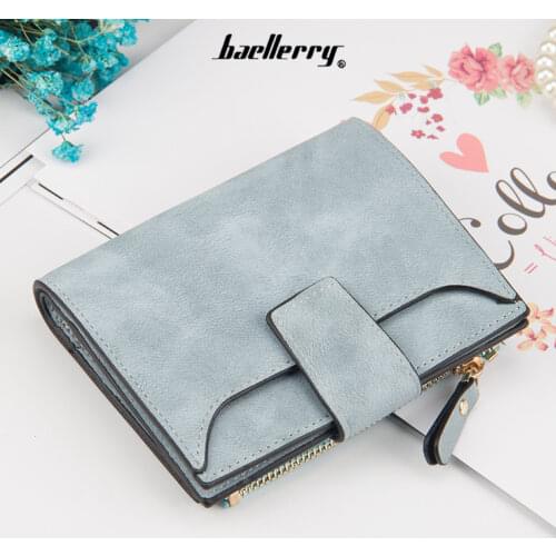 Fashion Lady Letter Wallet Zipper Short Clutch Solid Vintage Matte Women Wallet Fashion Small Female Purse Short Purse