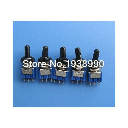 MTS103 125V 6A 3 Pin SPDT On/Off/On 3 Position Mini Toggle Switch waterproof