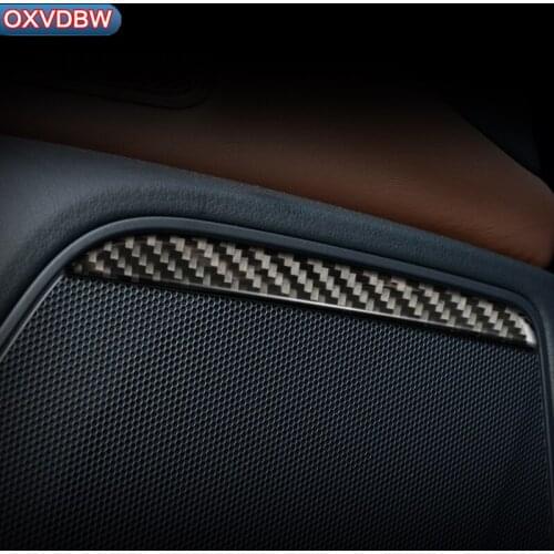 Car audio Carbon Fiber speaker door loudspeaker trim sticker cover For Audi A6 C7 Accessories interior trim 2011-2018 styling