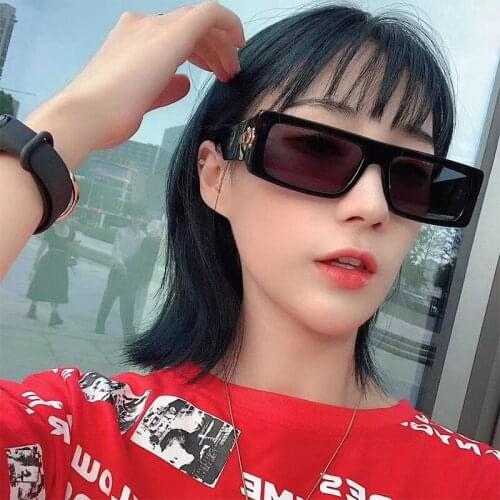New retro small square frame sunglasses women trendy fashion marble pattern glasses women Europe and America outdoor eyewear6944