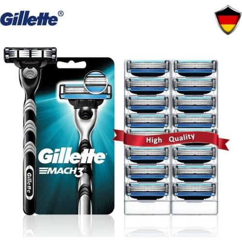 Original Mach3 Gillette Men Shaving Razor 8pcs Razor Blades For Men Face Hair Removal Sharp 3-Layer Shaver Blade Tool New
