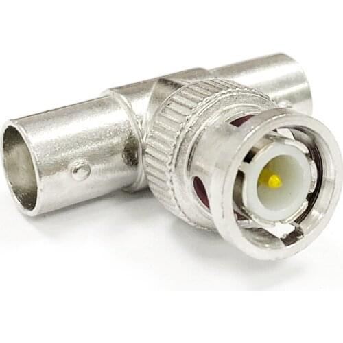 BNC Male Plug to 2X BNC Female Jack RF Adapter 3-way T Type Splitter Convertor