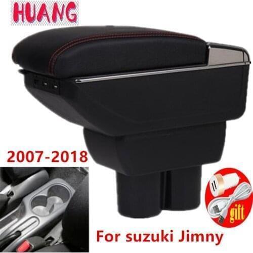 For Suzuki Jimny JB23 JB43 Armrest box Interior Parts special Retrofit parts Car Armrest USB LED light 2007-2018
