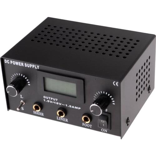 Professional Dual Digital Power Supply with Foot Pedal And 2 Clip Cables for