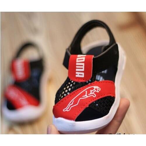 Summer kids shoes brand open toe toddler boys sandals orthopedic sport pu leather baby boys sandals shoes