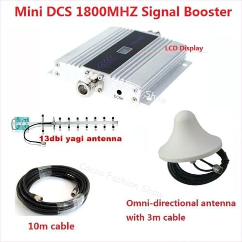 2G 4G Mobile Signal Booster GSM 1800MHz repeater lte 1800 Cellular Signal Amplifier with outdoor yagi antenna + omni antenna