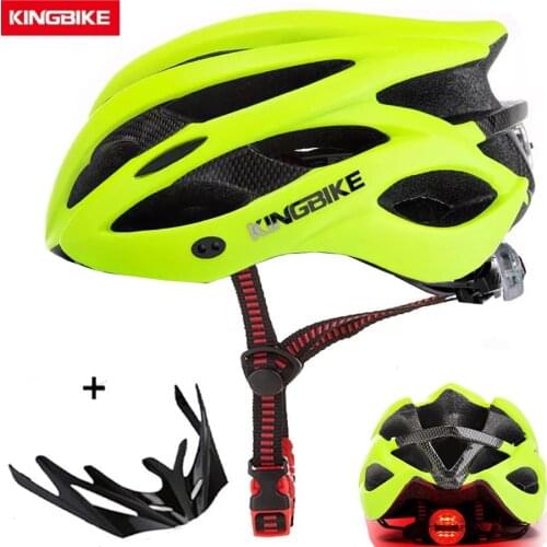 KINGBIKE Bicycle Helmet casco ciclismo white Ultralight In-mold MTB Sport Cycling Helmet With Visor Breathable bike helmets