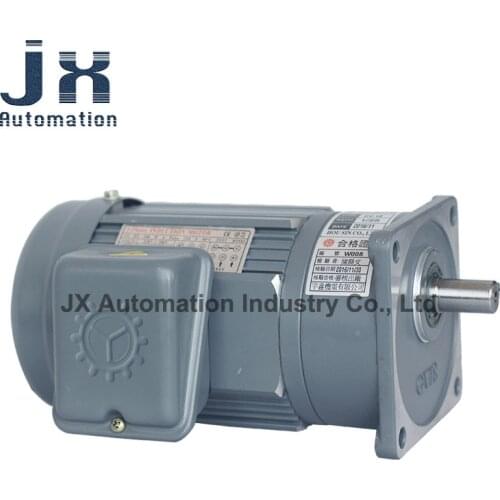 Taiwan WANXIN Induction Motor GV19-200-13S Three Phase 1/4 HP Vertical Type Brake Speed Reducer 1:13 Shaft Diameter 19mm
