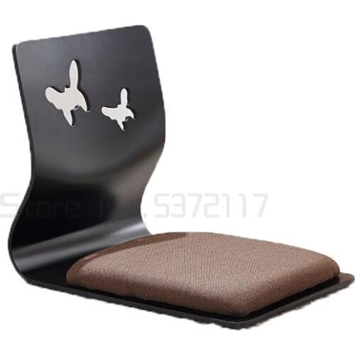 Japanese Chair Design Home Living Room Furniture Kotatsu Table Chair Tatami Zaisu LegLess Floor Chair Black Finish