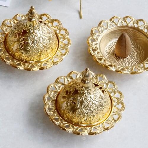 Iron Candle Holders Muslin Party Wedding Decorations Candle Candlesticks Gold Metal Arabic Candelabra Table Centerpiece