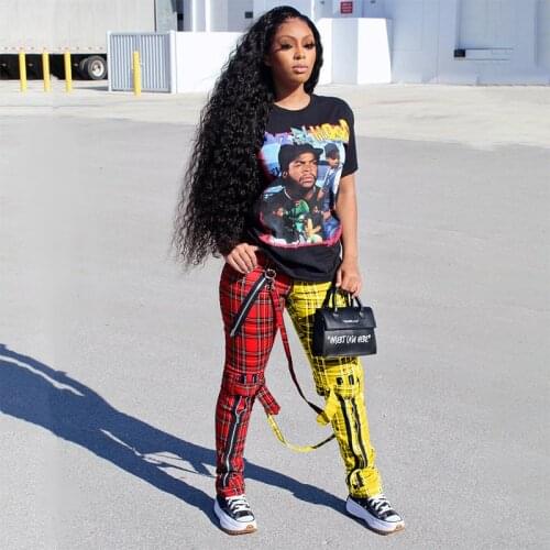 ZOOEFFBB Aesthetic Plaid High Waist Cargo Pants Women Zip Sweatpants Fall Winter Clothing Y2k Sporty Trousers Patchwork Joggers