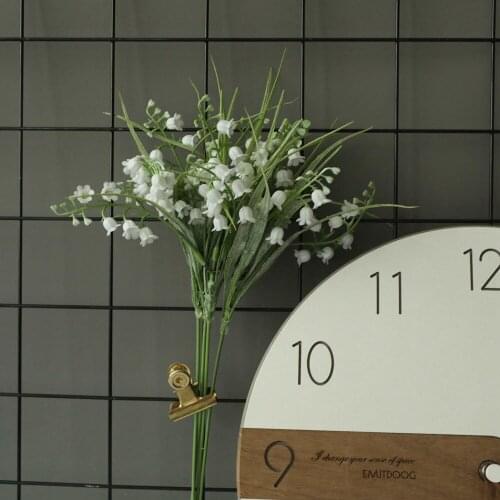 10pcs Artificial green plant bouquet bellflower fake flower wedding decorations single plastic fake plant for DIY home decor