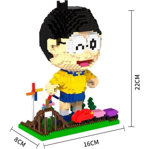 1662pcs+ Nobita Nobi Diamond Building Blocks Anime Series Doraemoned Minamoto Shizuka Brick Figures DIY Model For Childs Toys