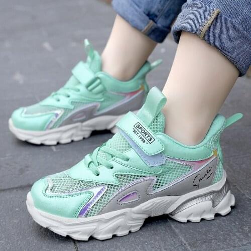 2021 Spring Brand Kids sneakers Girls shoes Boys Casual Children Sport Shoes for Girl Running Child Shoes Chaussure Enfant Green
