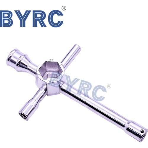 5.5mm 7mm 8mm 10mm 17mm Large Cross Wrench Hex Socket for 1/10 Nitro Electronic RC Car Universal Repair Tool