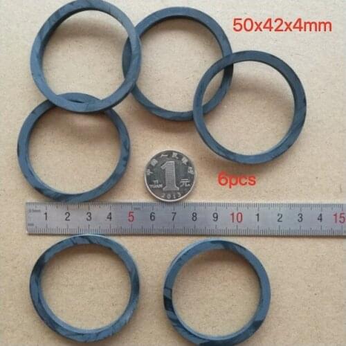 6pcs 50mmx42x4 ring belt rubber shock absorbing sleeve for vintage cassette deck tape recorder Stereo player