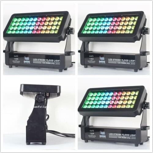 8lot High Brightness City Stage Wash Wall LED Color Wash Light 48*10W RGBW 4in1 Dmx Waterproof LED Flood Strobe Lights