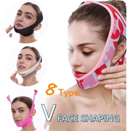 8 Type Face Slimming Bandage V Line Face Shaper Women Chin Cheek Lift Up Belt Facial Massage Strap Face Skin Care Beauty Tools