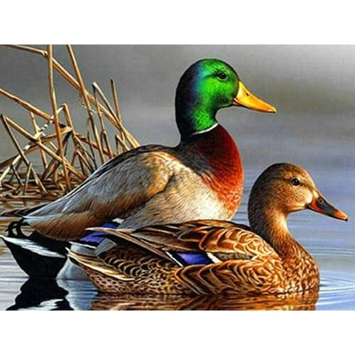 5D DIY Diamond Painting Duck Animal Cross Stitch Kit Full Drill Embroidery Mosaic Handmade Art Picture of Rhinestones Home Decor