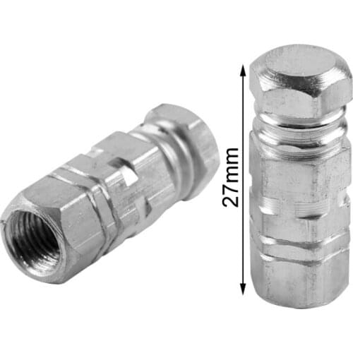 Aluminum 2X/a Set Motorcycle Wheel Tire Valve Stem Caps Universal 27*8 new silver