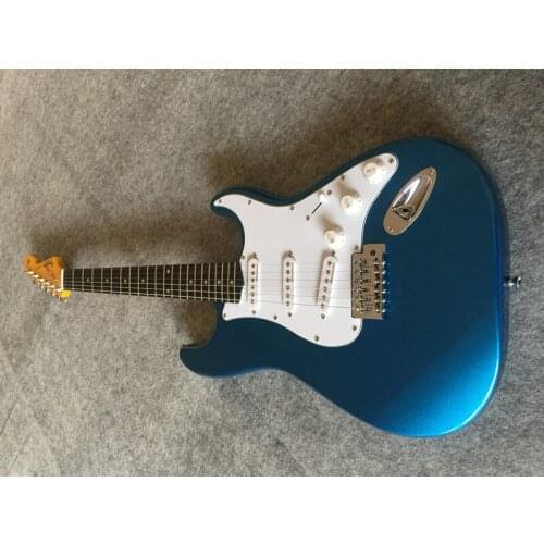 Free delivery / high-end guitar / rear adjustment blue silver powder / customizable China Electric Guitar