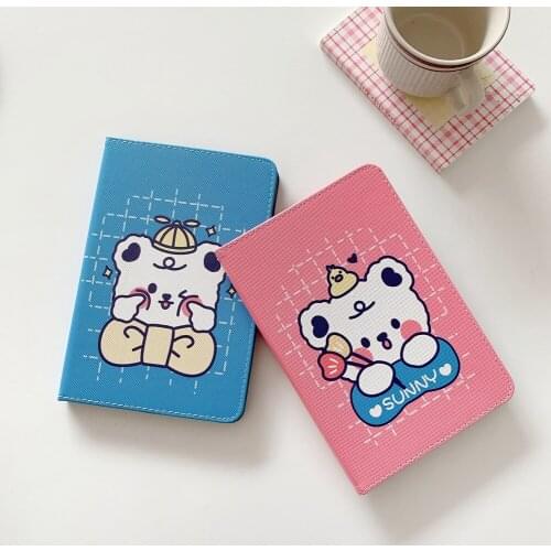 Tablets Cover For 10.2 iPad 7th 8th generation cute cartoon Leather case For iPad 9.7 5th 6th Air 1 2 3 4 Pro 11 mini 4 5 Fundas
