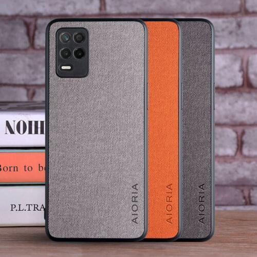 Case for OPPO Realme Q3 Q3i V13 5G coque Luxury textile Leather Skin soft hard phone cover for oppo realme q3 5g case funda