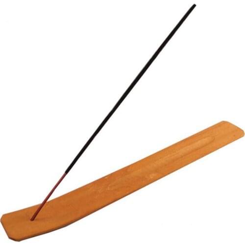 Natural Plain Wood Wooden Incense Stick Ash Catcher Burner Holder Incense Stick Holder Home Decor 24*3.5cm LX8012