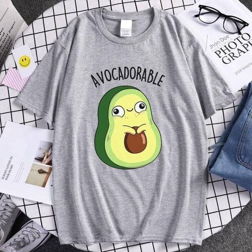Cute Fruit Avocado Printed Mans T-Shirt Crewneck Breathable Short Sleeves Fashion Brand Men Tshirts Summer Comfortable T-Shirt