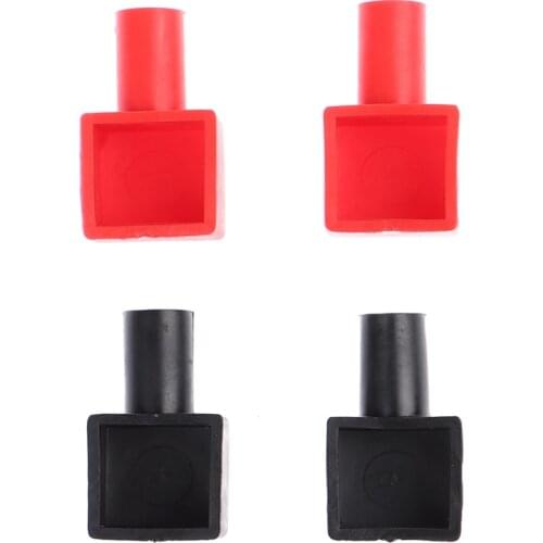 Hot sale 4pcs/set Universal Square Motorcycle Car Battery Terminals Rubber Covers