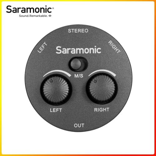 Saramonic AX1 MINIATURE 2-Channel 3.5MM MICROPHONE AUDIO MIXER WITH TRS TRRS OUTPUT CABLES FOR CAMERAS, SMARTPHONES, COMPUTERS