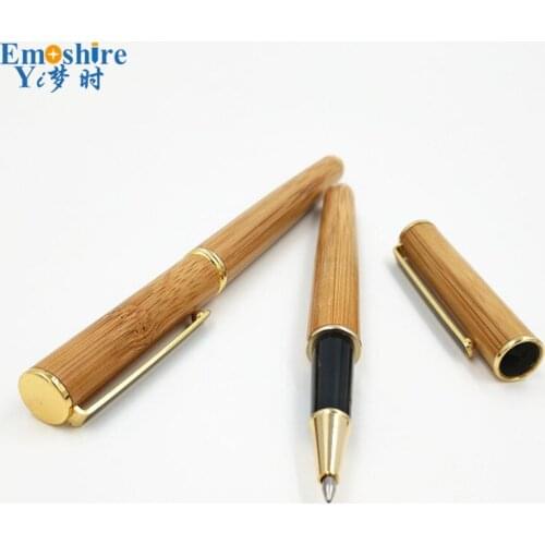 Fashion Creative Bamboo Roller Ball Pen Boutique Environmental Protection Bamboo Ballpoint Pen Custom For Business Gifts P075