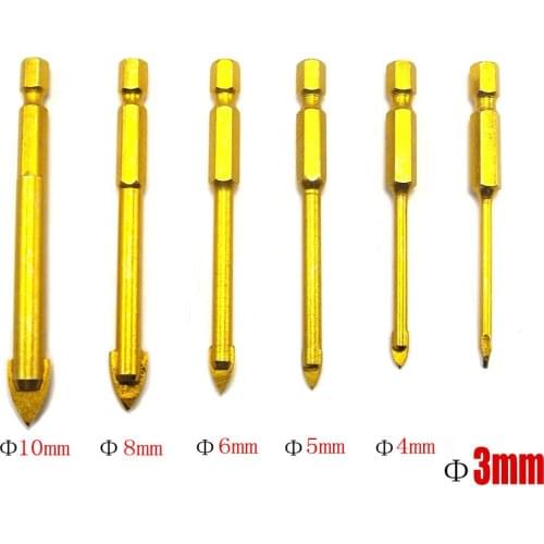 1Pcs Hole Saw 3mm Spear Head Glass Ceramic Tile Drill Bits Set Cutting power drill bit tool for Ceramic Tile Marble Mirror&Glass