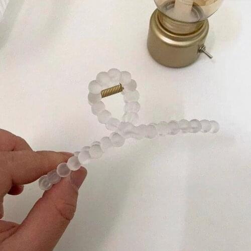 New Products Hot Sale Ladies Frosted Transparent Claw Clip Hair Accessories Sweet and Cute Style Ladies Hair Clip Accessories