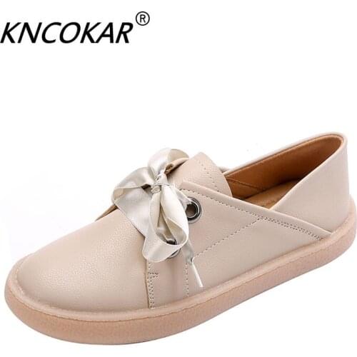 Spring New Flat shallow moutht Single Shoes Soft Bottom Loafer Shoes Fashion Leisure Large Size Womens Shoes Size 34-41