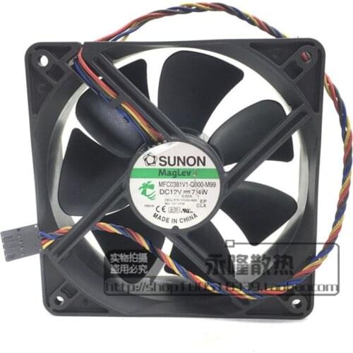 Original MFC0381V1-Q000-M99 12038 12V 7.4W 12CM 4-wire oily hydraulic silent chassis fan