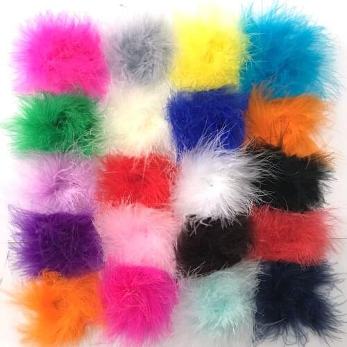 3''-3.5'' Marabou Feather Puff Feather Flower Feather Accessories for Headbands clothing dress 8pcs/lot 18 color