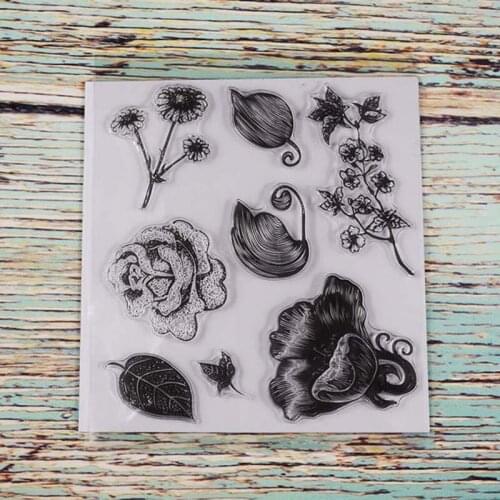 Rose flower Transparent clear stamp for DIY Scrapbooking/Card Making/Kids Christmas Fun Decoration Supplies