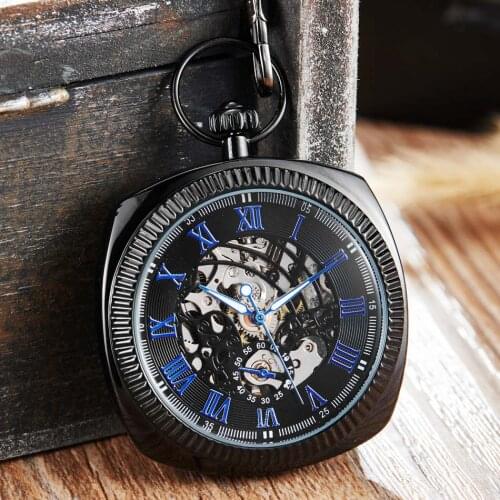 Luxury Brand Vintage Mechanical Quartz Pocket Watch Charm Unisex Fashion Roman Number Men Women Necklace Pendant Fob Chain Gifts