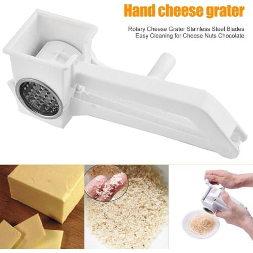 Hand-cranking operation Rotary Cheese Grater Stainless Steel Blades Easy Cleaning for Cheese Nuts Chocolate convenient save time