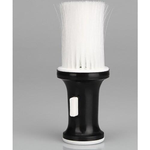 Neck Hair Duster Brush Professional Barber Brush Home Barbershop White Bristles Brush with Plastic Handle Self Standing