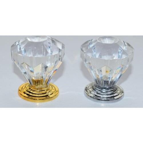 Modern simple fashion transparent acrylic drawer shoe cabinet tv cabinet wine cabinet bathroom cabinet knob pull chrome gold