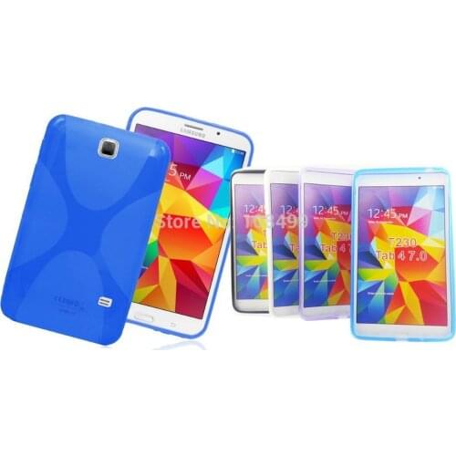 X Line Gel SKin Shell Silicon Case Back Cover Protective Case For Samsung Galaxy Tab 4 7.0 TPU T230 T231 T235 T239 T239C