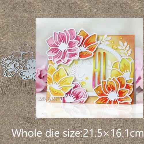XLDesign Craft Metal Cutting Dies stencil mold Trio Anemone Cluster Layering scrapbook Album Paper Card Craft Embossing die cuts